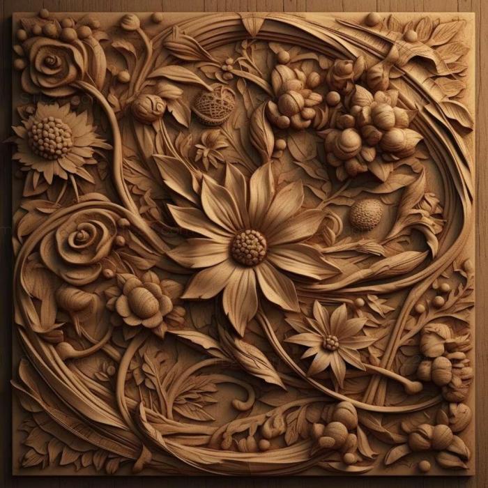 Patterns and decorations (stl Flacillula 1, PATTERN_1025) 3D models for cnc